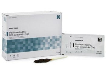 Povidone Iodine - PVP Swab Sticks - 1's - 50/Box Optometric, Eye Care and Ophthalmic Supplies at Stag Medical.