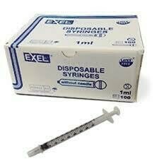 Syringes, Exel 1cc Luer Slip. Sterile. 100/Box Optometric, Eye Care and Ophthalmic Supplies at Stag Medical.