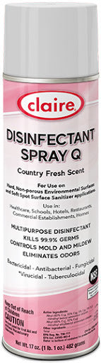 Disinfectant Spray Q - Country Fresh Scent - 17oz Optometric, Eye Care and Ophthalmic Supplies at Stag Medical.