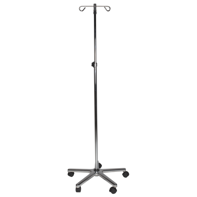 Deluxe IV Pole - 5 Legs with 2 Hooks Optometric, Eye Care and Ophthalmic Supplies at Stag Medical.