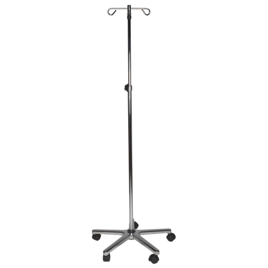 Deluxe IV Pole - 5 Legs with 2 Hooks Optometric, Eye Care and Ophthalmic Supplies at Stag Medical.