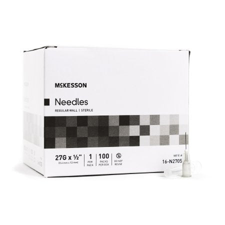 Needles, 27g x 1/2", Hypodermic, Conventional Premium. 100/Box¬† Optometric, Eye Care and Ophthalmic Supplies at Stag Medical.