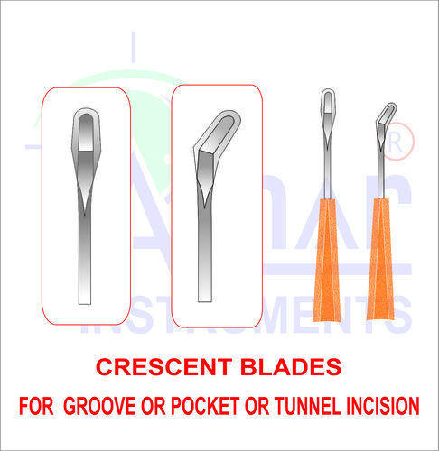 Crescent Tunnel Knife, 2.0mm Straight, Bevel up, 6/bx - Pro-paks Optometric, Eye Care and Ophthalmic Supplies at Stag Medical.