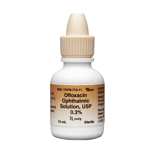 Ofloxacin Ophthalmic Solution, USP 0.3%, 10mL - Akorn Optometric, Eye Care and Ophthalmic Supplies at Stag Medical.