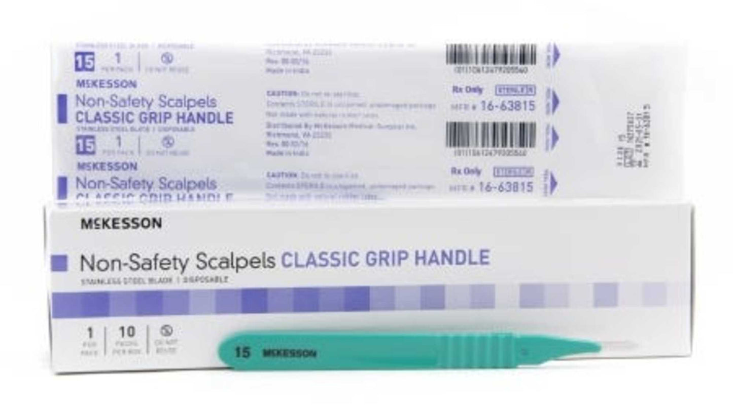 Scalpel No. 15 - McKesson Classic Grip - Disposable Optometric, Eye Care and Ophthalmic Supplies at Stag Medical.